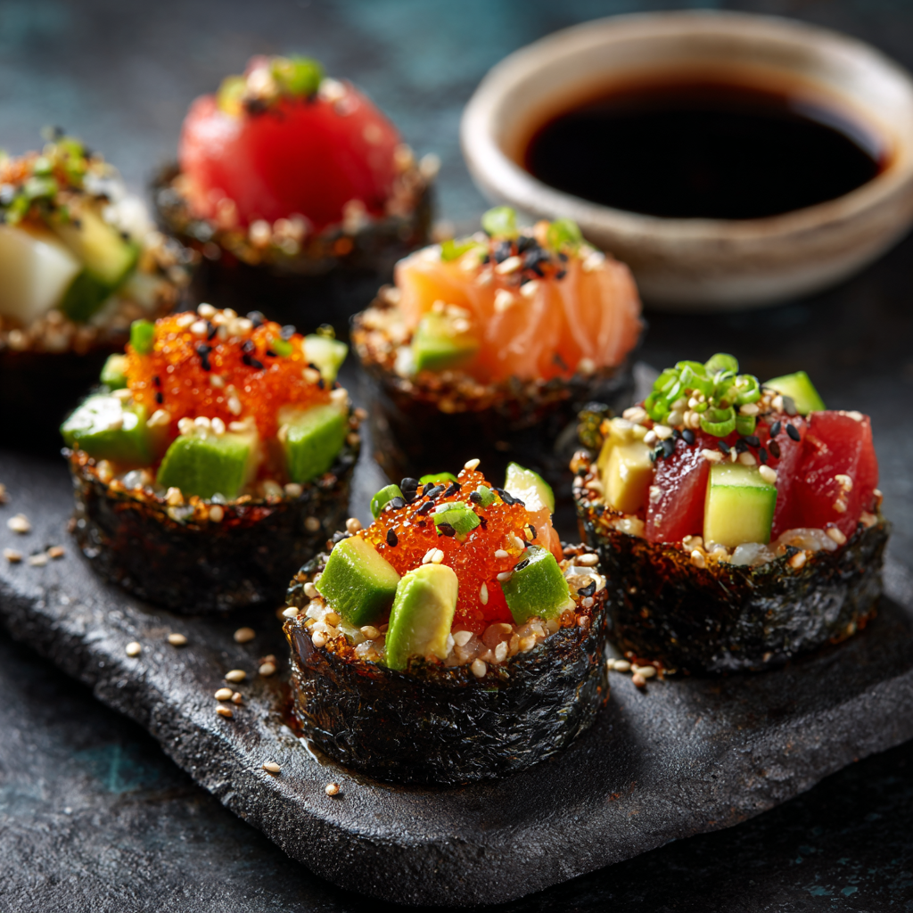 Baked Sushi Cups Recipe - Recipe Image