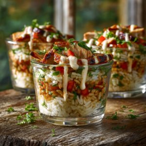 Mini Shawarma Rice Cups Recipe