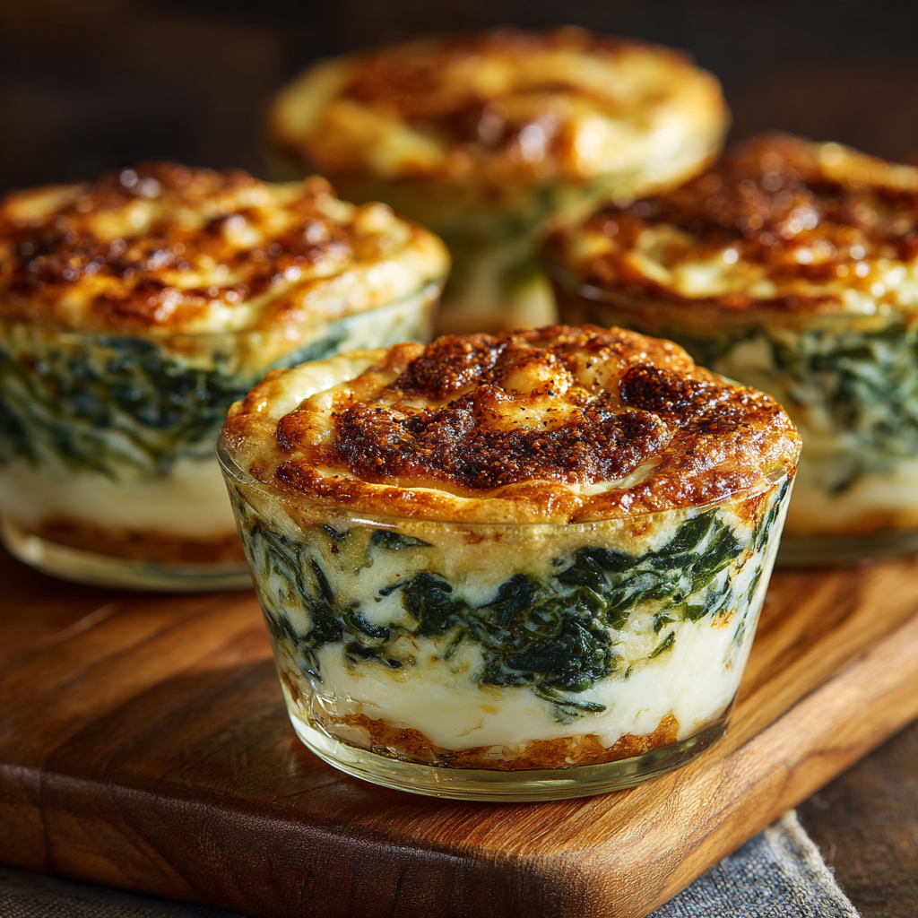Creamy Spinach & Cheese Savory Cups Recipe