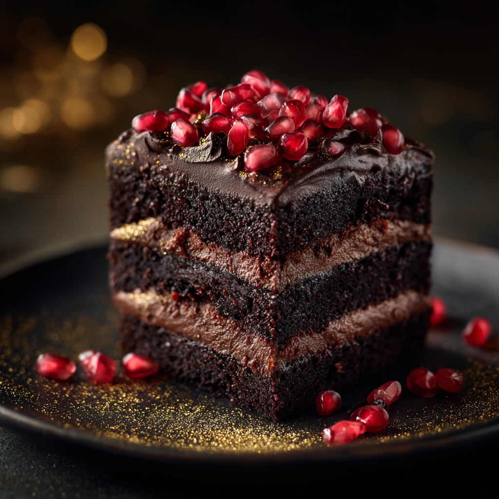 Pomegranate Chocolate Cake Recipe