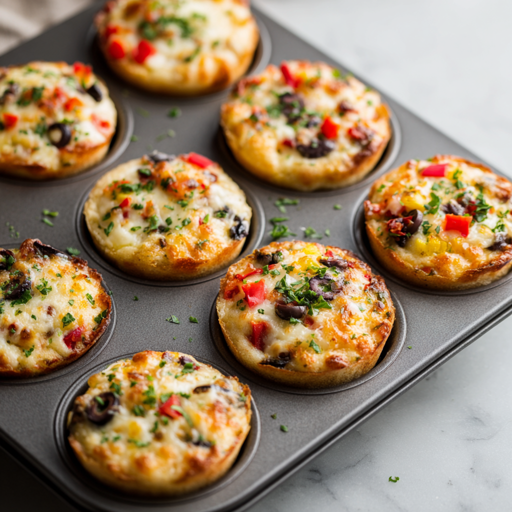 Savory Muffin Pizza Cups Recipe