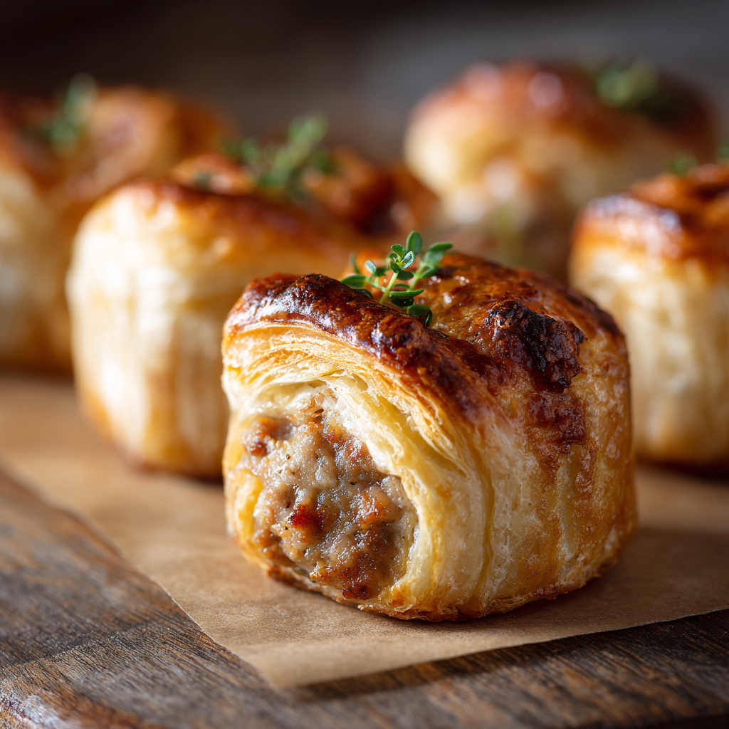 Mini Sausage Puff Pastry Bites Recipe