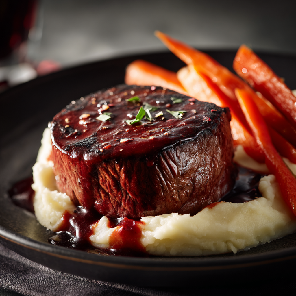 Beef Tenderloin with Red Wine Reduction Recipe