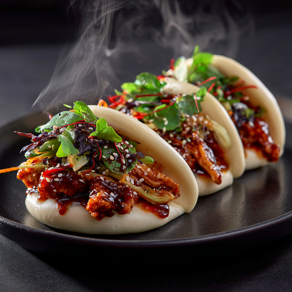 Spicy Korean-Style Chicken Bao Buns Recipe