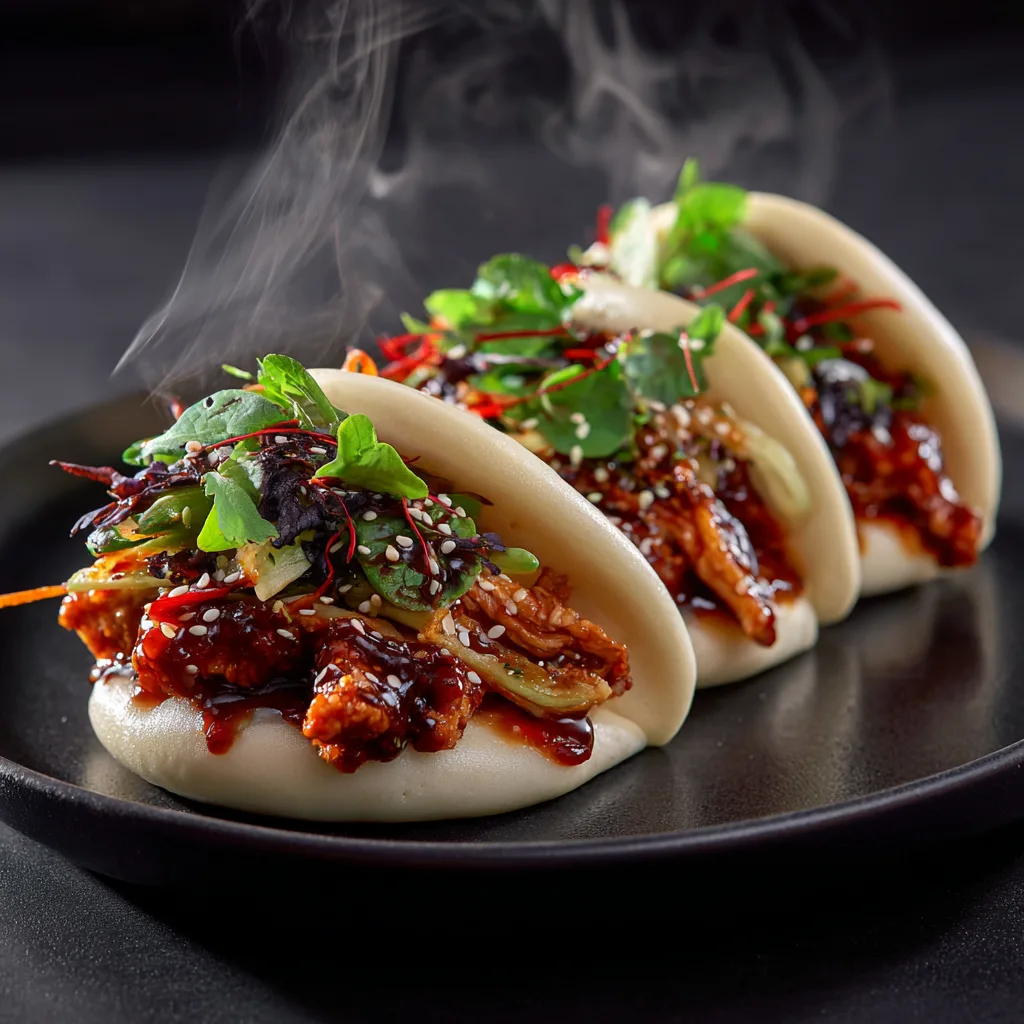Spicy Korean-Style Chicken Bao Buns Recipe