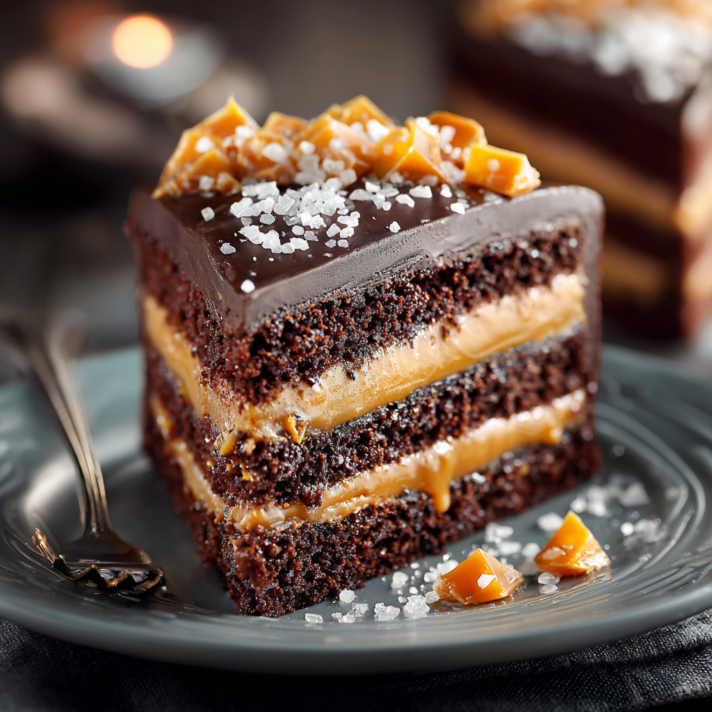 Chocolate Salted Caramel Layer Cake Recipe
