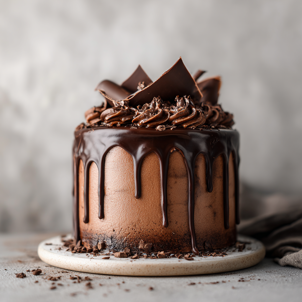 Double Chocolate Ganache Drip Cake Recipe