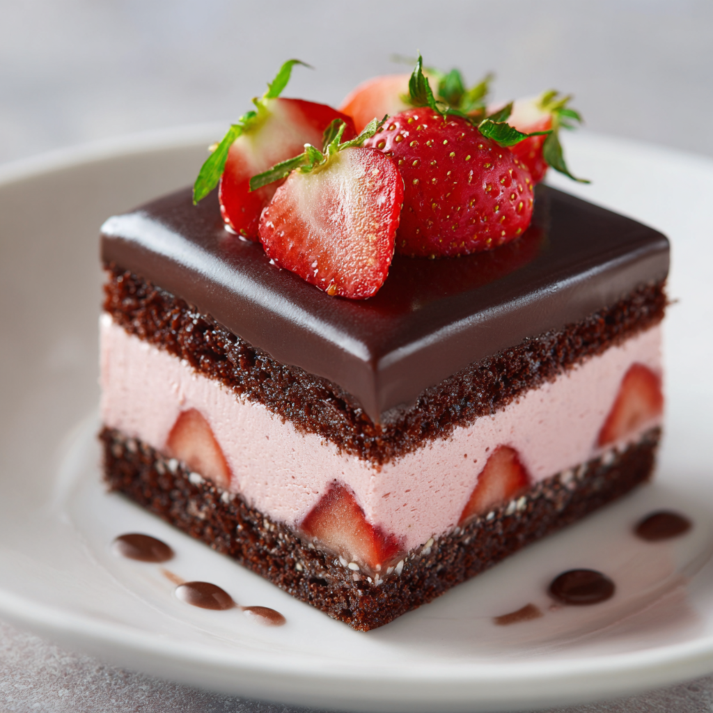Chocolate Strawberry Silk Cake Recipe
