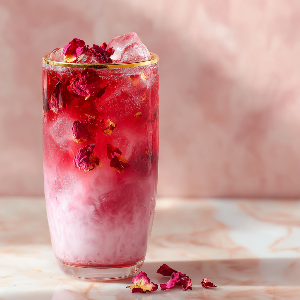 Hibiscus Rose Iced Milk Tea Recipe