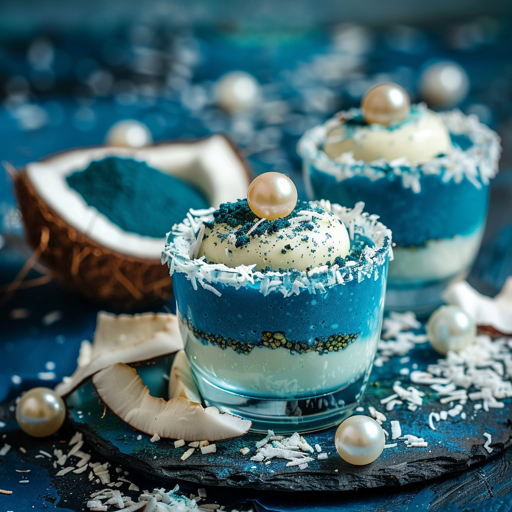 Blue Spirulina Coconut Pudding: Deep Ocean Glow Recipe - Recipe Image