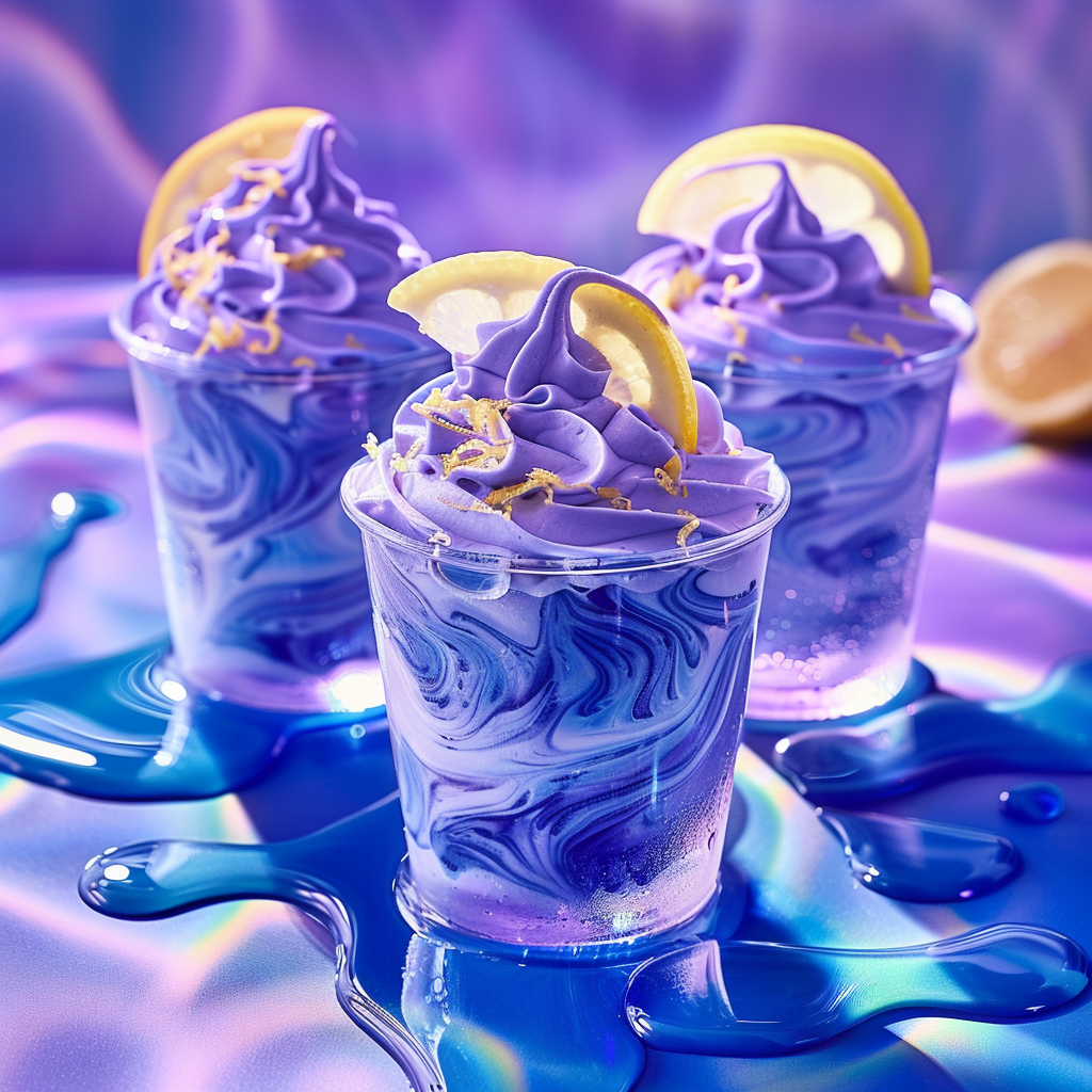 Blue Butterfly Pea Lemon Cream: Electric Indigo Finish Recipe - Recipe Image