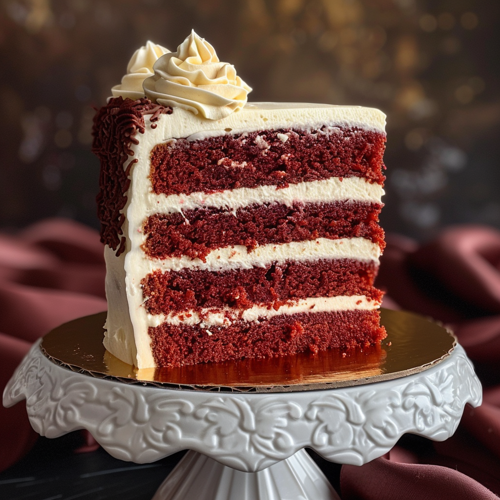 Red Velvet Cheesecake Layer Cake Recipe - Recipe Image