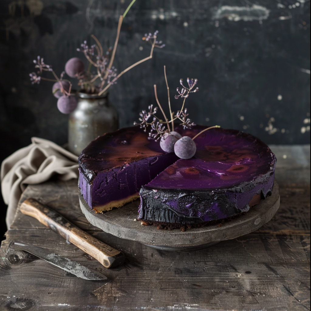 Ube Basque Cheesecake Recipe - Recipe Image
