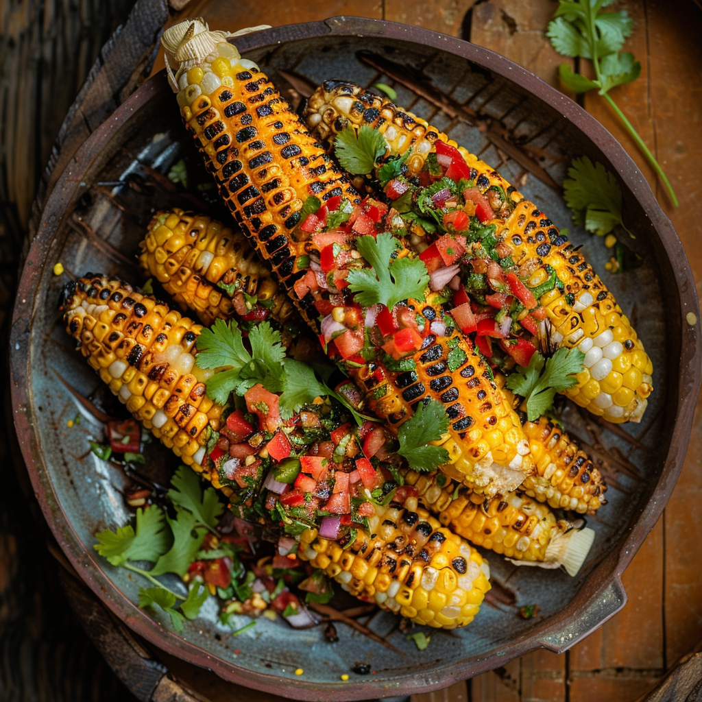 Grilled Corn and Chipotle Salsa Recipe - Recipe Image