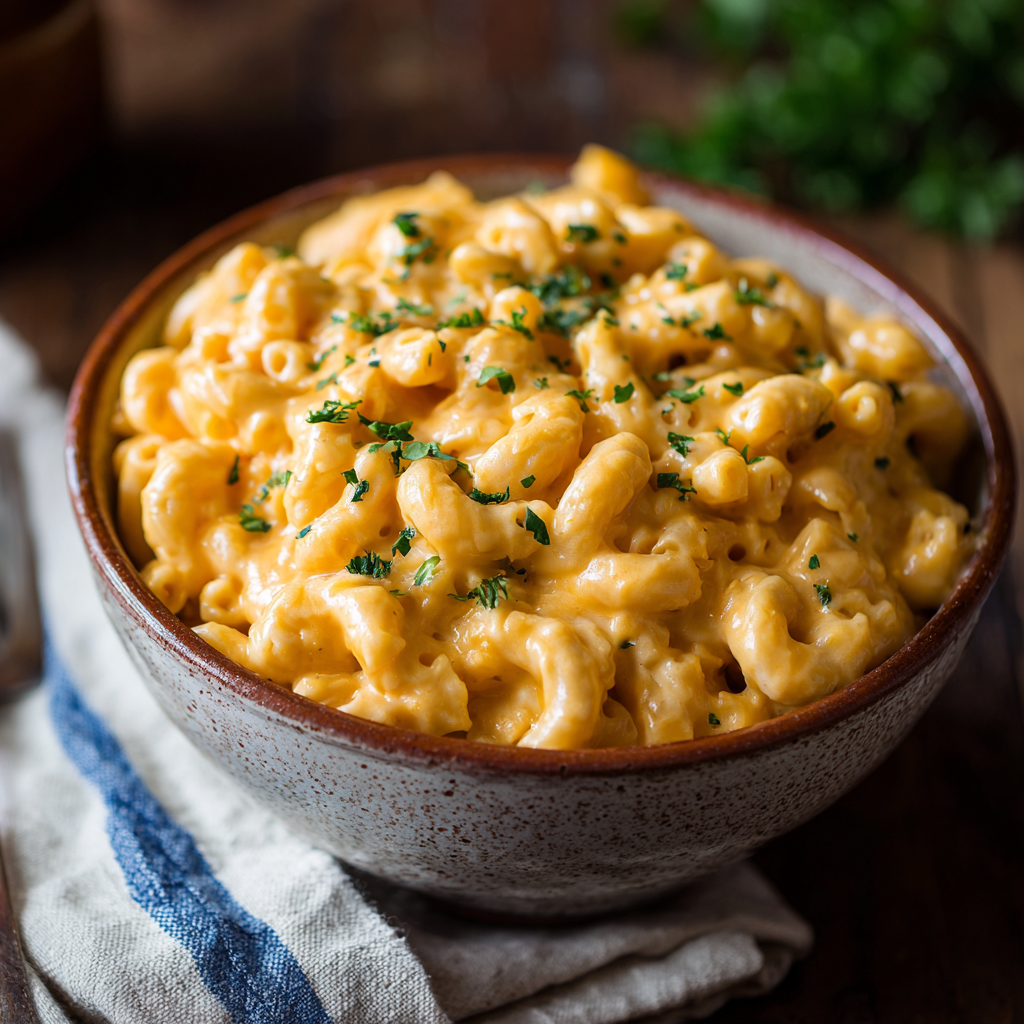 Creamy Slow Cooker Four Cheese Mac and Cheese Recipe - Recipe Image