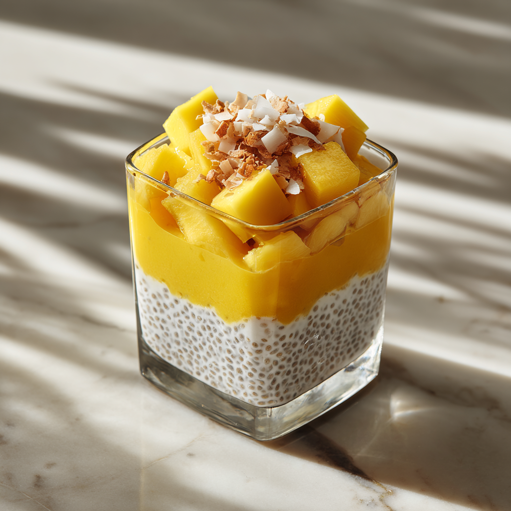 Mango Coconut Chia Pudding Recipe - Recipe Image