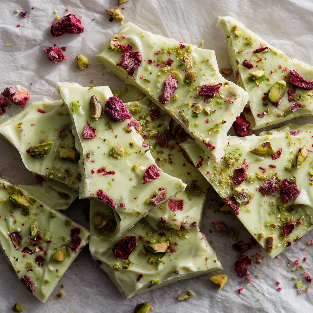 Matcha White Chocolate Bark Recipe - Recipe Image
