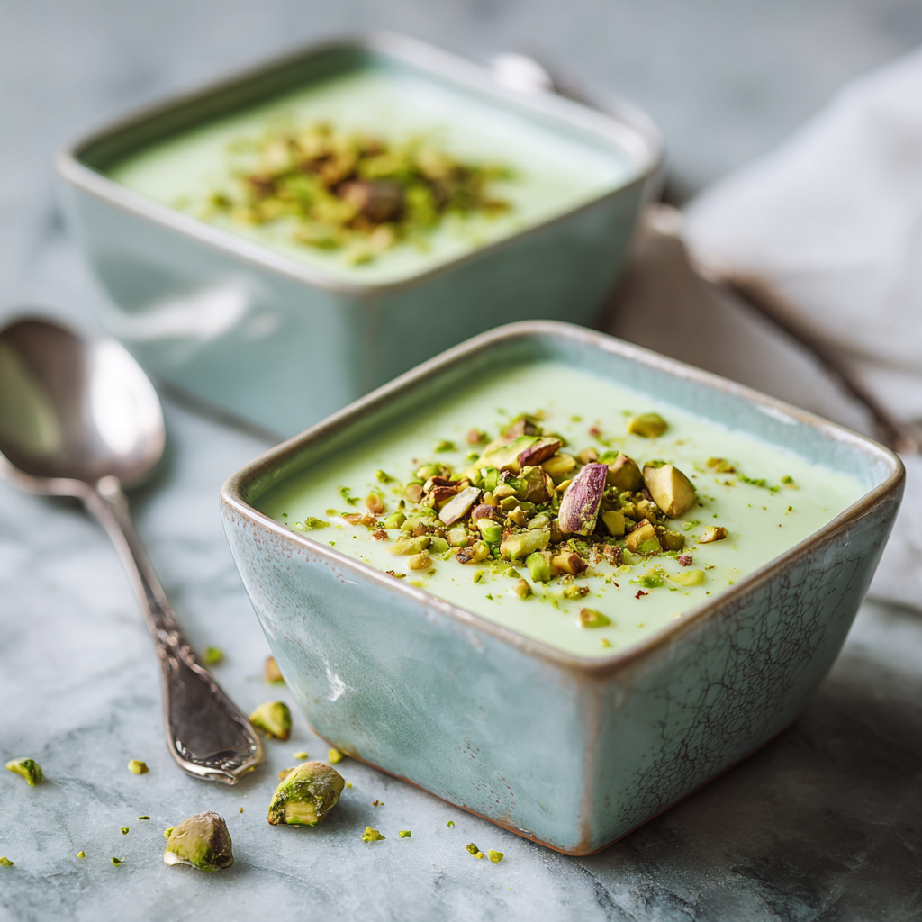 Pistachio Milk Pudding Recipe - Recipe Image