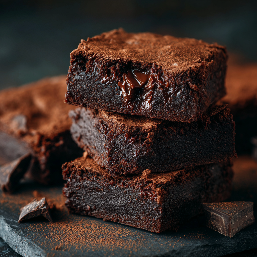 Double Chocolate Fudge Brownies Recipe 3 Double Chocolate Fudge Brownies Recipe - Recipe Image