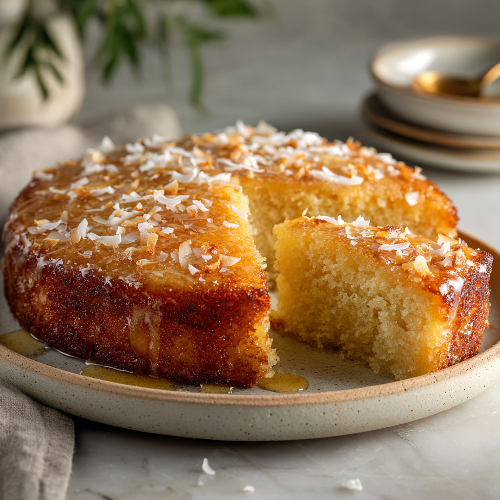 Coconut Semolina Cake Recipe 2 Coconut Semolina Cake Recipe - Recipe Image