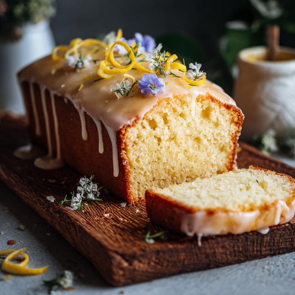 Lemon Glazed Tea Cake Recipe - Recipe Image