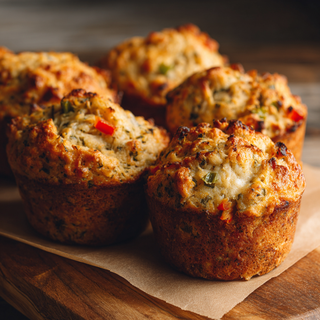 Savory Vegetable Muffins Recipe 3 Savory Vegetable Muffins Recipe - Recipe Image