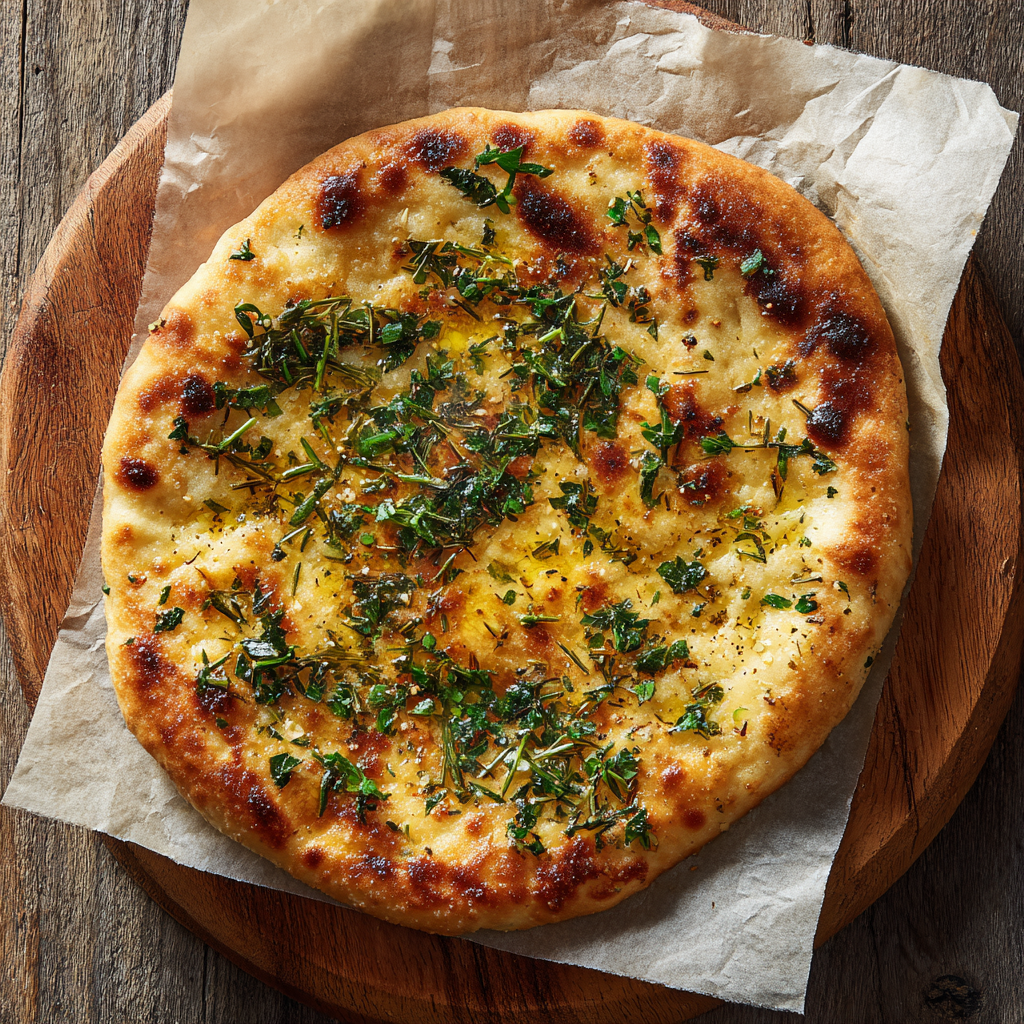 Savory Yogurt & Herb Flatbread Recipe - Recipe Image