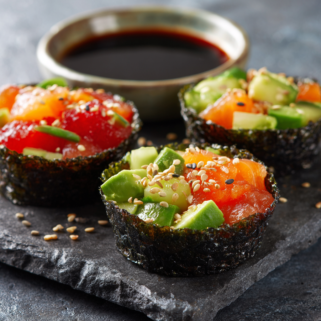 Baked Sushi Cups Recipe - Recipe Image