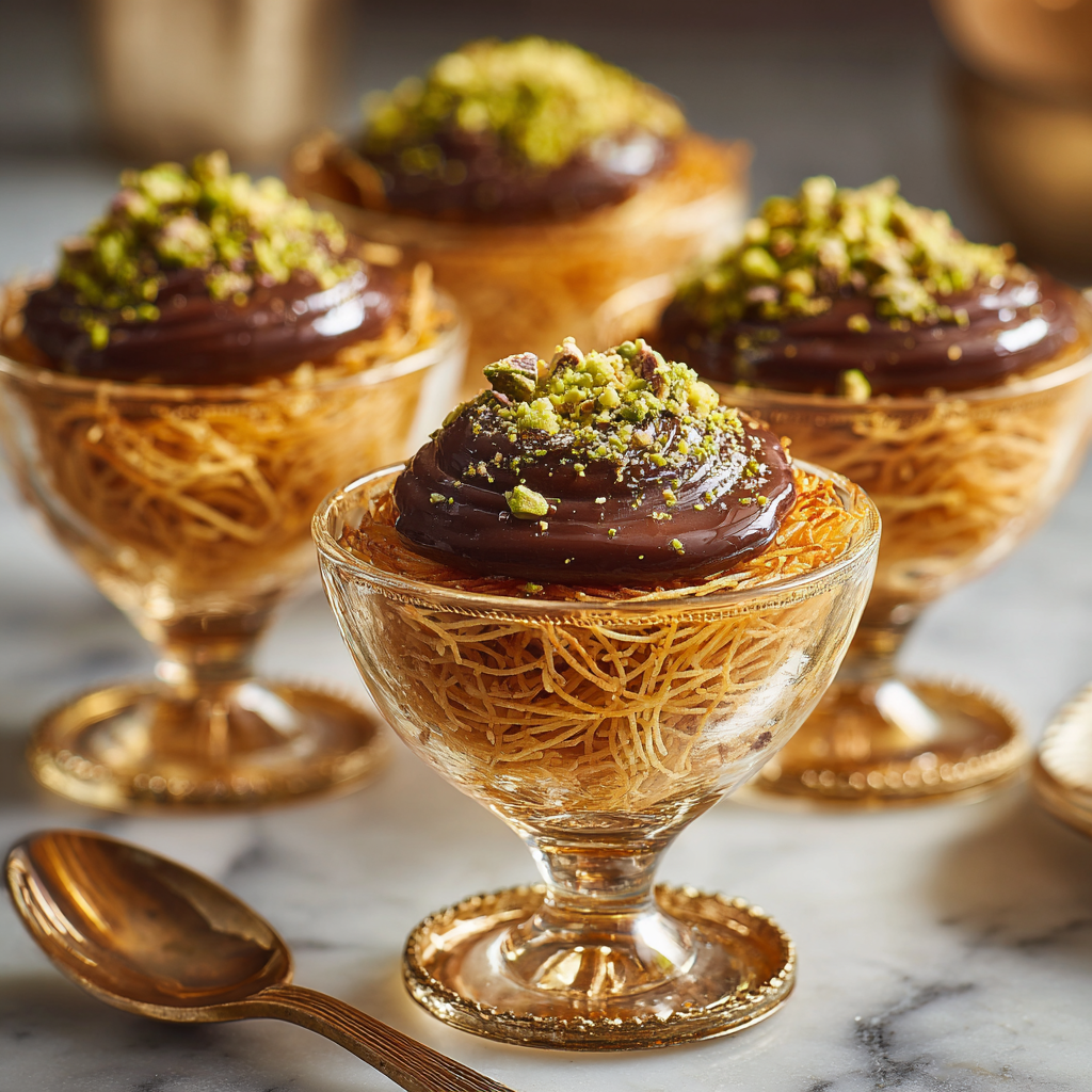 Dubai Chocolate Kunafa Cups Recipe 2 Dubai Chocolate Kunafa Cups Recipe - Recipe Image