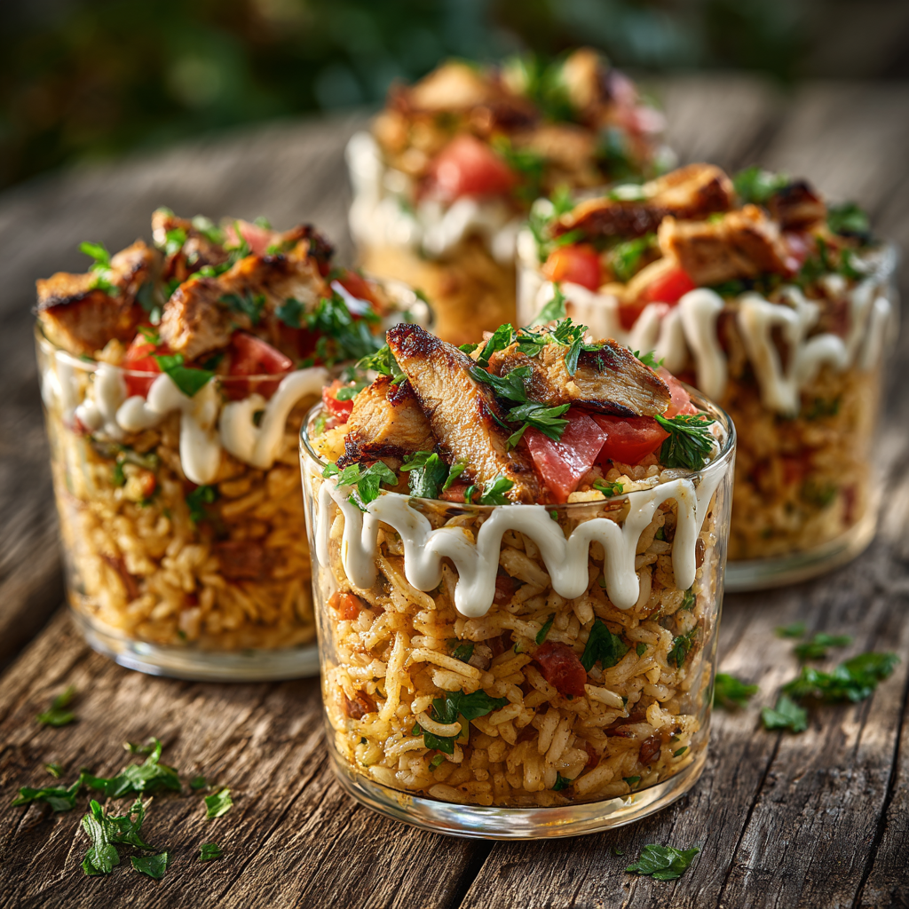 Mini Shawarma Rice Cups Recipe - Recipe Image