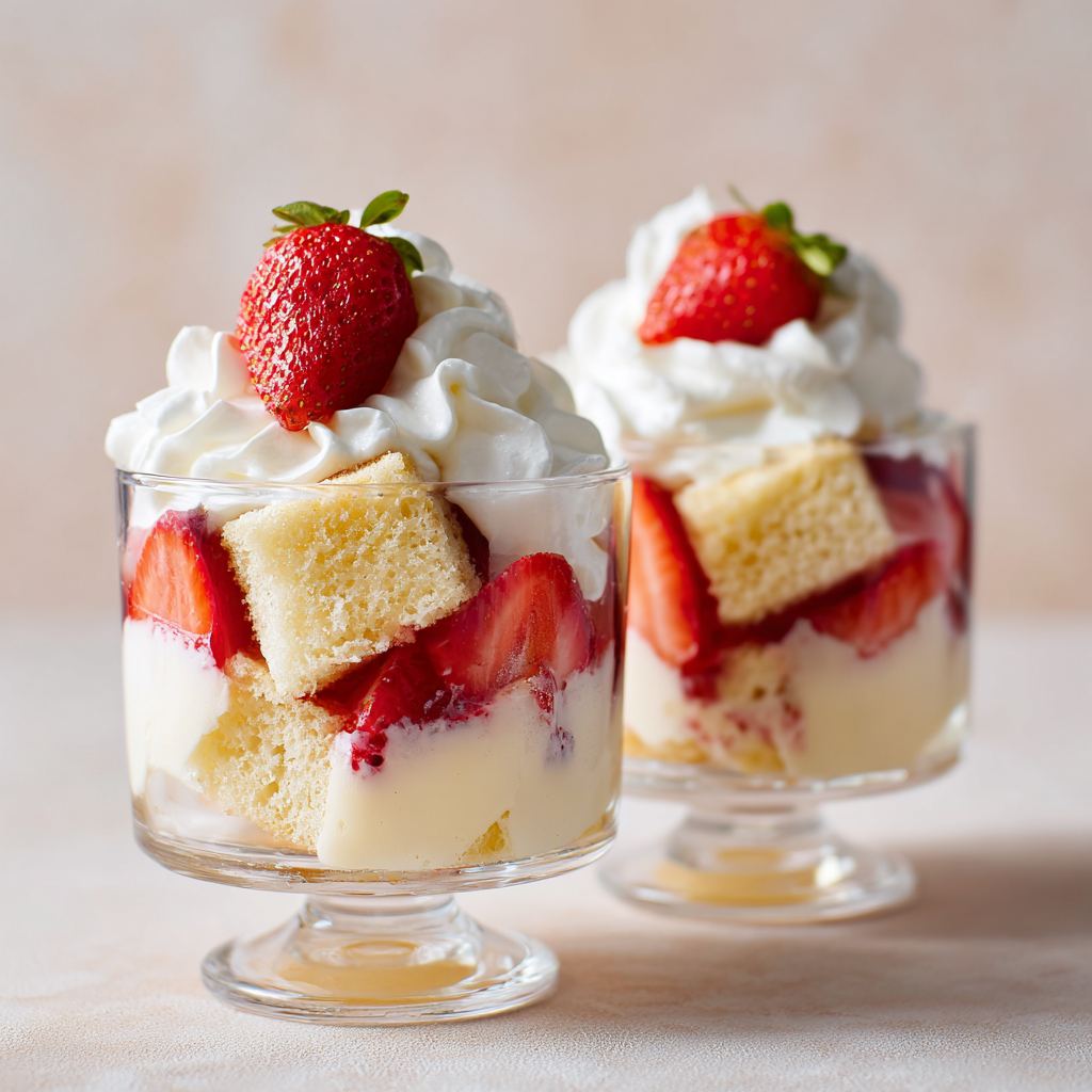 Strawberry Shortcake Pudding Cups Recipe - Recipe Image
