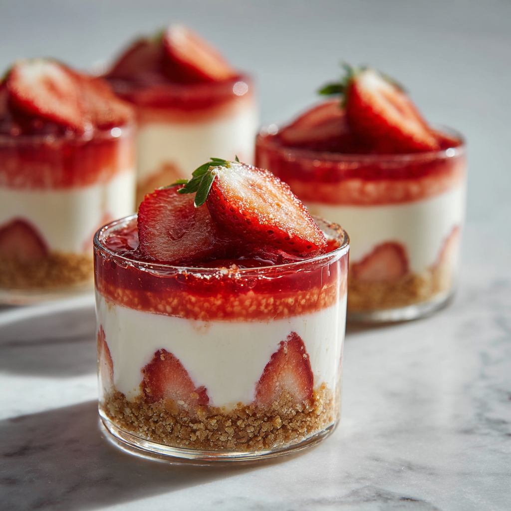 Strawberry Cheesecake Parfait Cups Recipe - Recipe Image