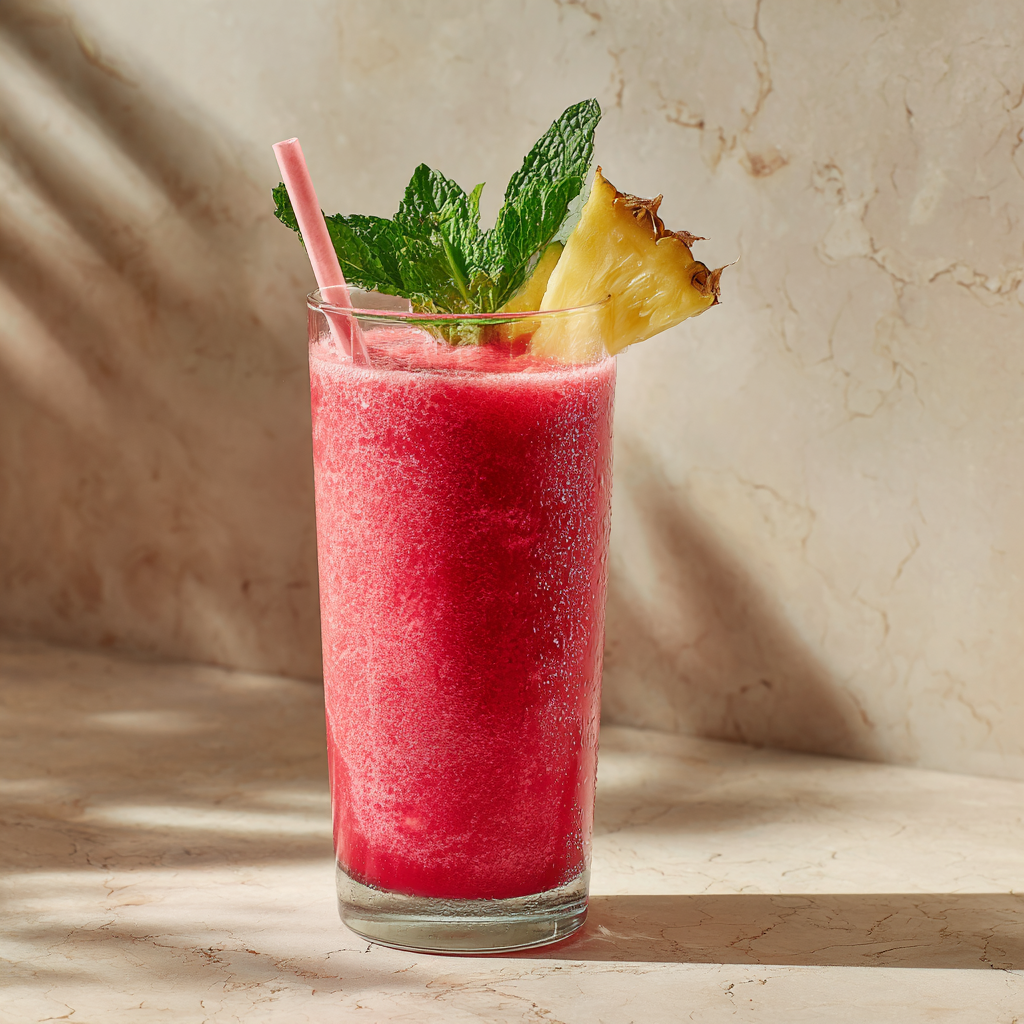 Hibiscus Tea Pineapple Smoothie Recipe - Recipe Image