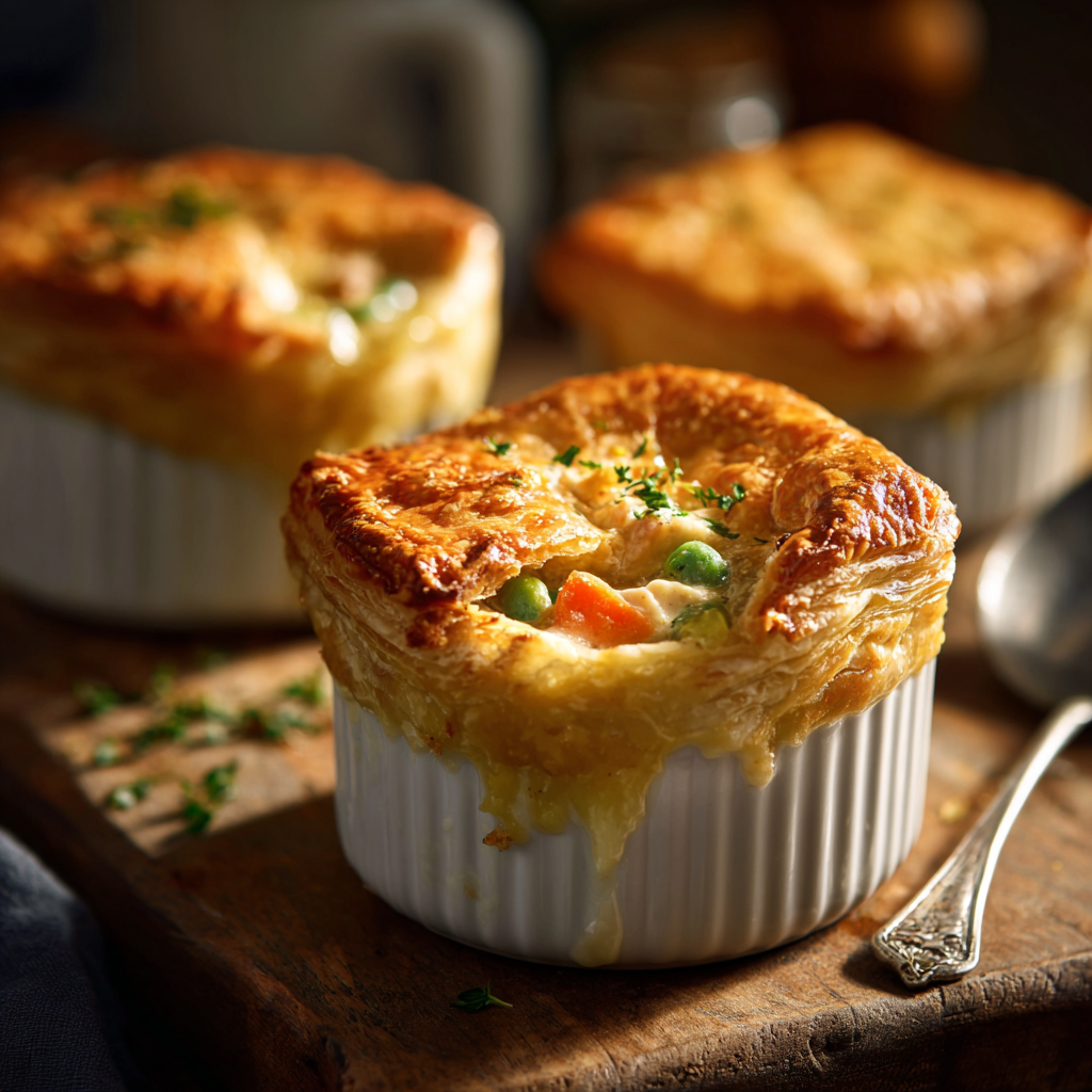 Mini Chicken Pot Pies Recipe 2 Mini Chicken Pot Pies Recipe - Recipe Image