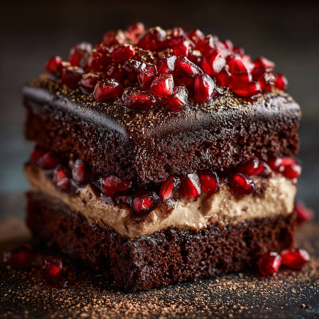 Pomegranate Chocolate Cake Recipe 2 Pomegranate Chocolate Cake Recipe - Recipe Image