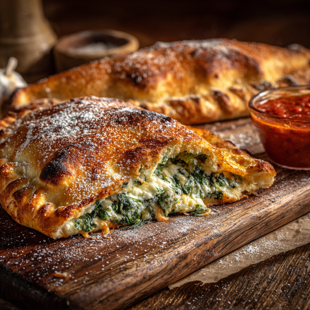 Spinach Ricotta Calzone Recipe 2 Spinach Ricotta Calzone Recipe - Recipe Image