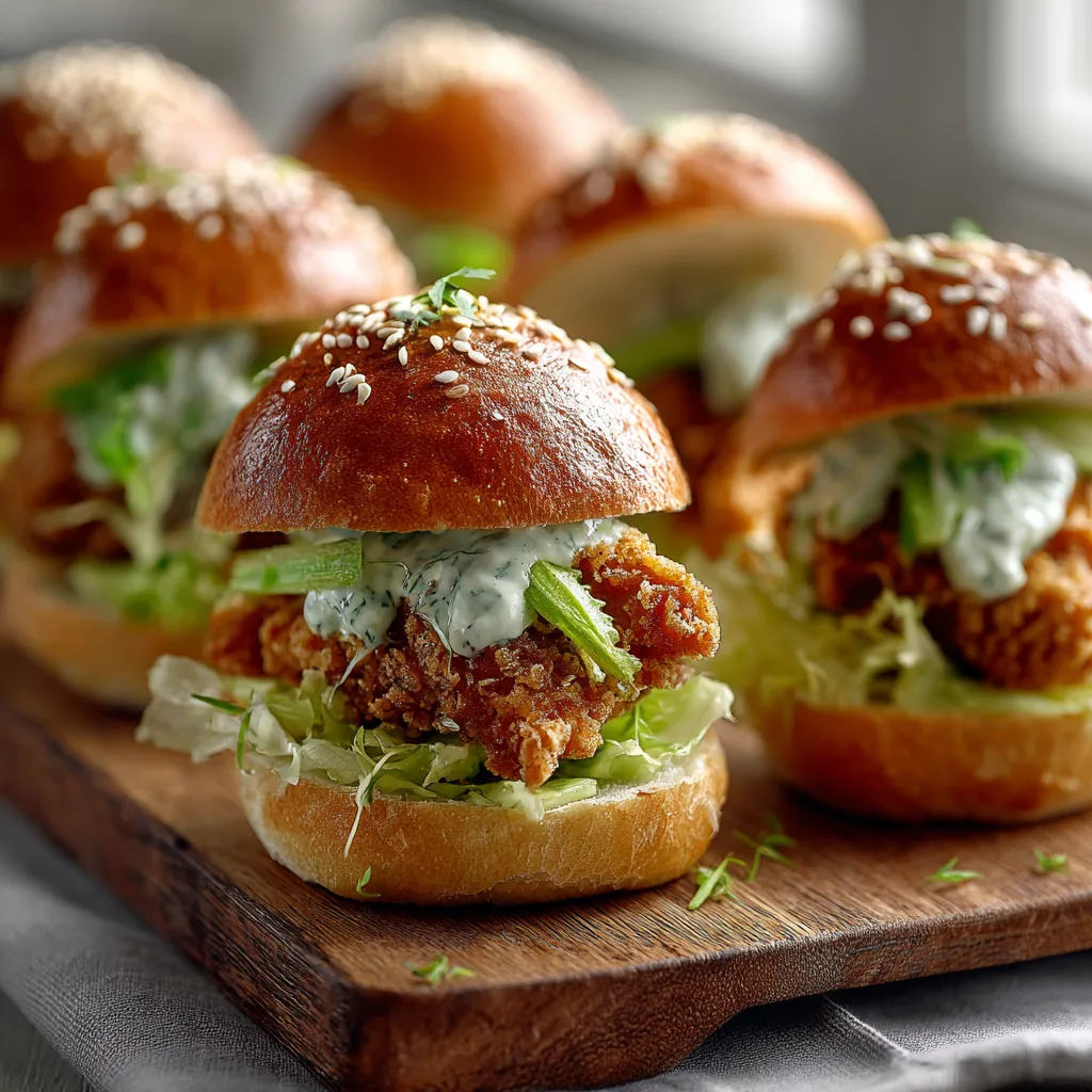 Crispy Chicken Sliders Recipe 2 Crispy Chicken Sliders Recipe - Recipe Image