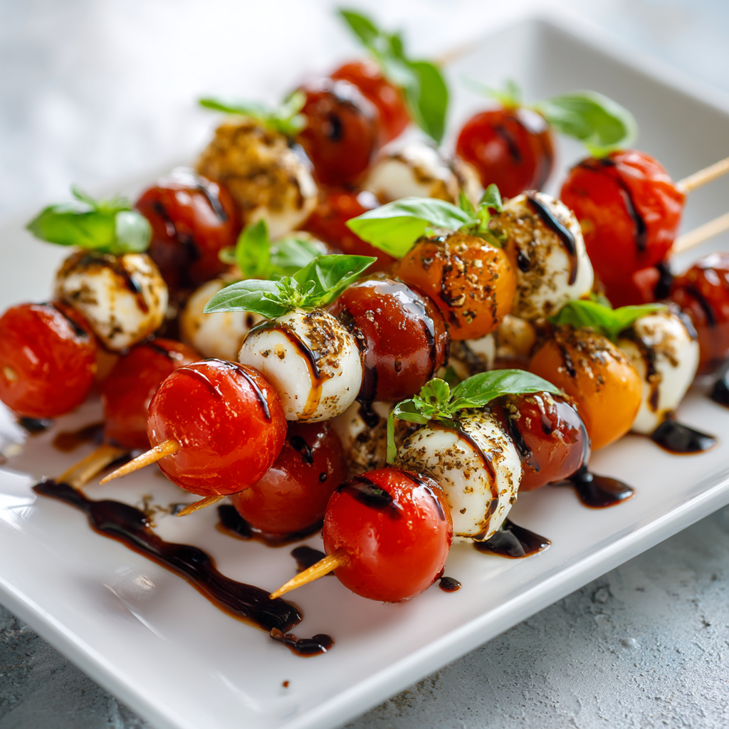 Caprese Salad Skewers Recipe 2 Caprese Salad Skewers Recipe - Recipe Image
