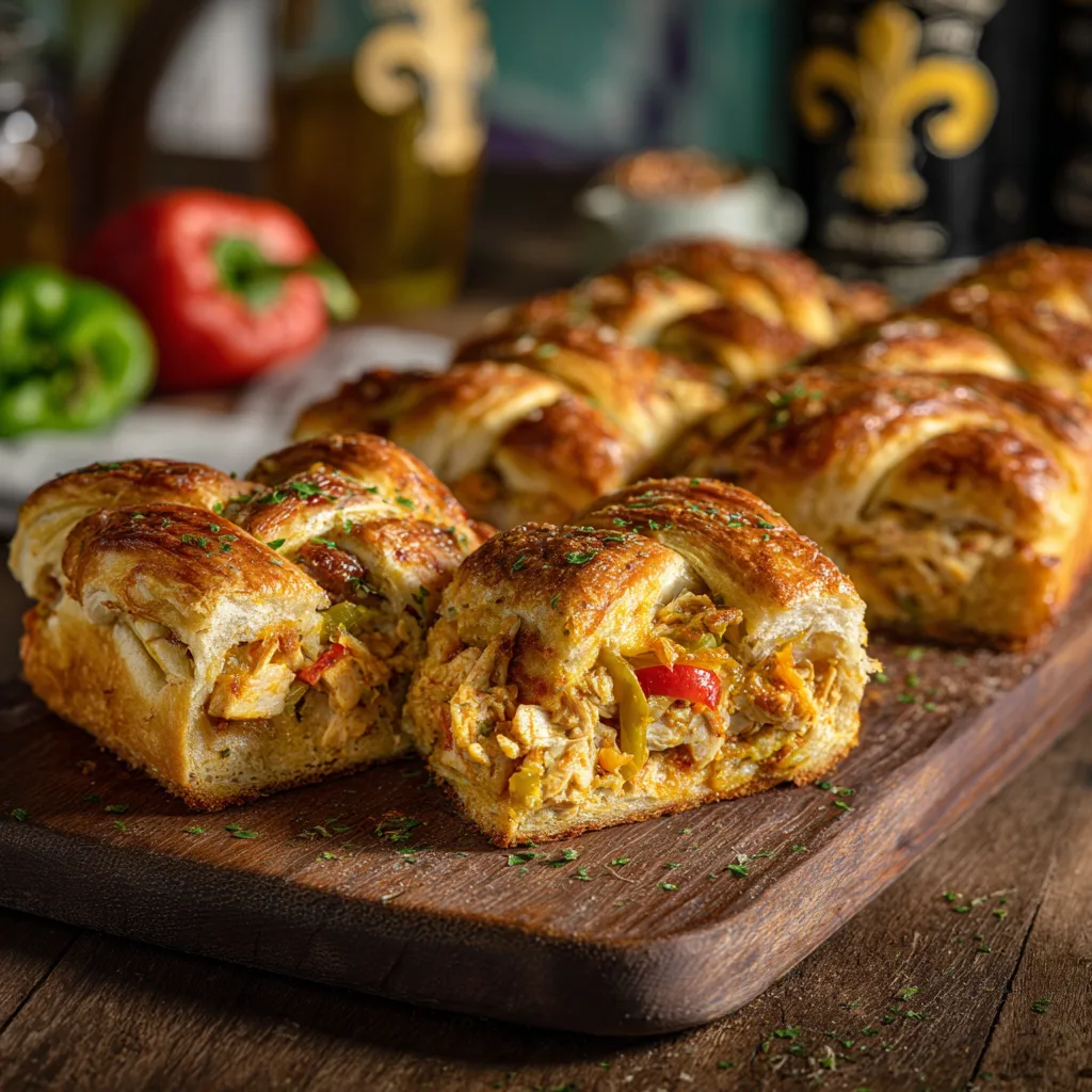 Savory Cajun King Cake Recipe - Recipe Image