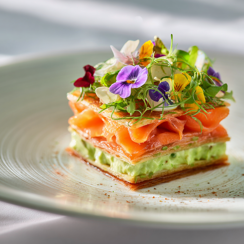 Smoked Salmon Avocado Mille-Feuille Recipe