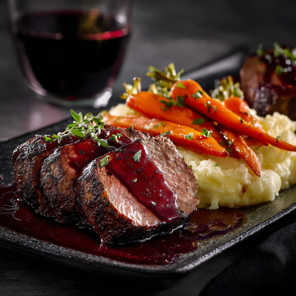 Beef Tenderloin with Red Wine Reduction Recipe 2 Beef Tenderloin with Red Wine Reduction Recipe - Recipe Image