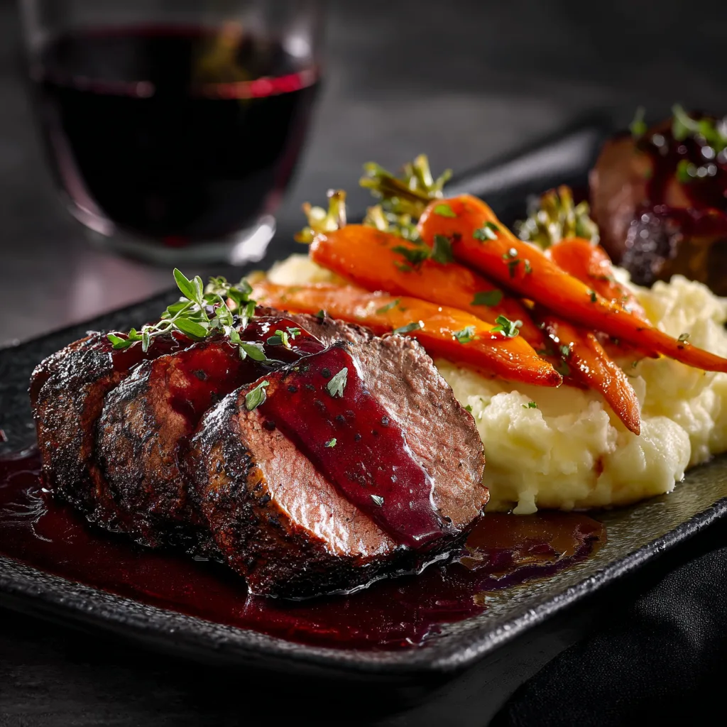 Beef Tenderloin with Red Wine Reduction Recipe 2 Beef Tenderloin with Red Wine Reduction Recipe - Recipe Image
