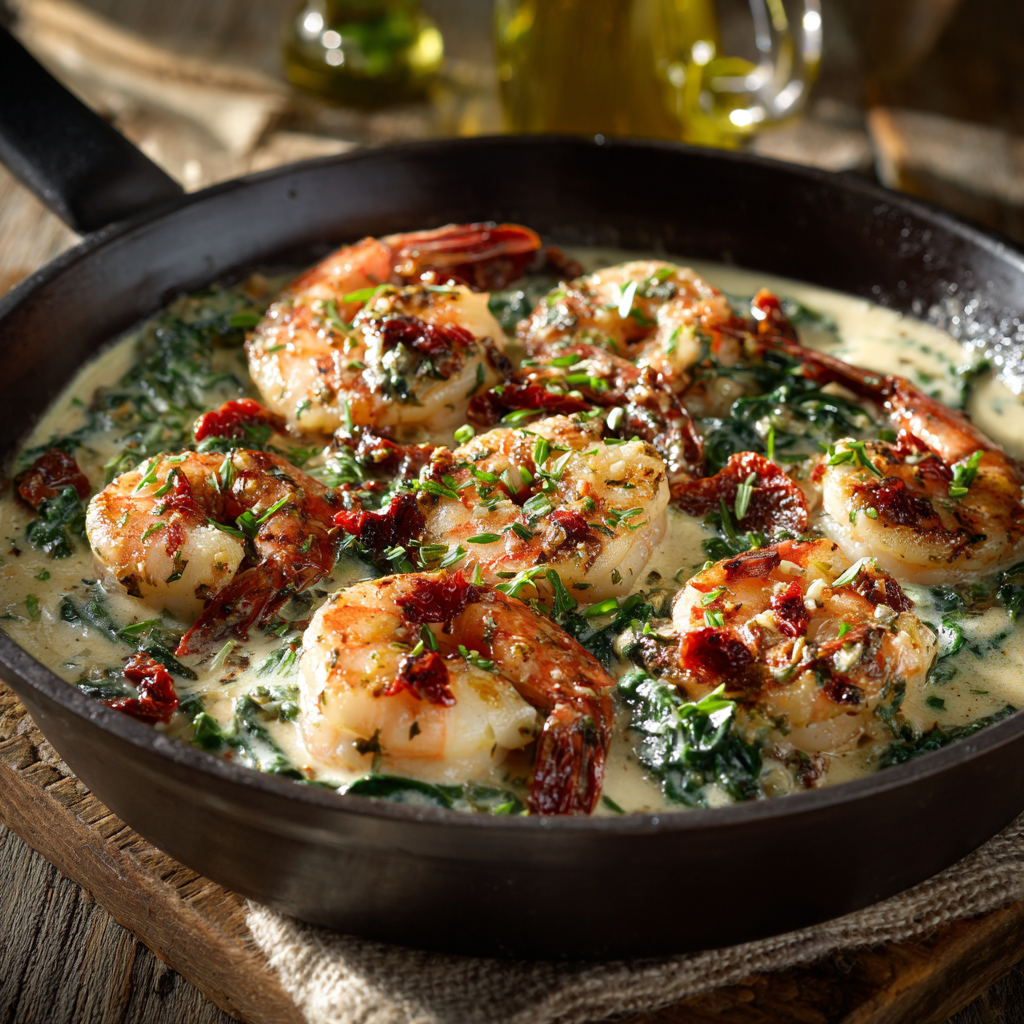Creamy Tuscan Garlic Shrimp Recipe 2 Creamy Tuscan Garlic Shrimp Recipe - Recipe Image