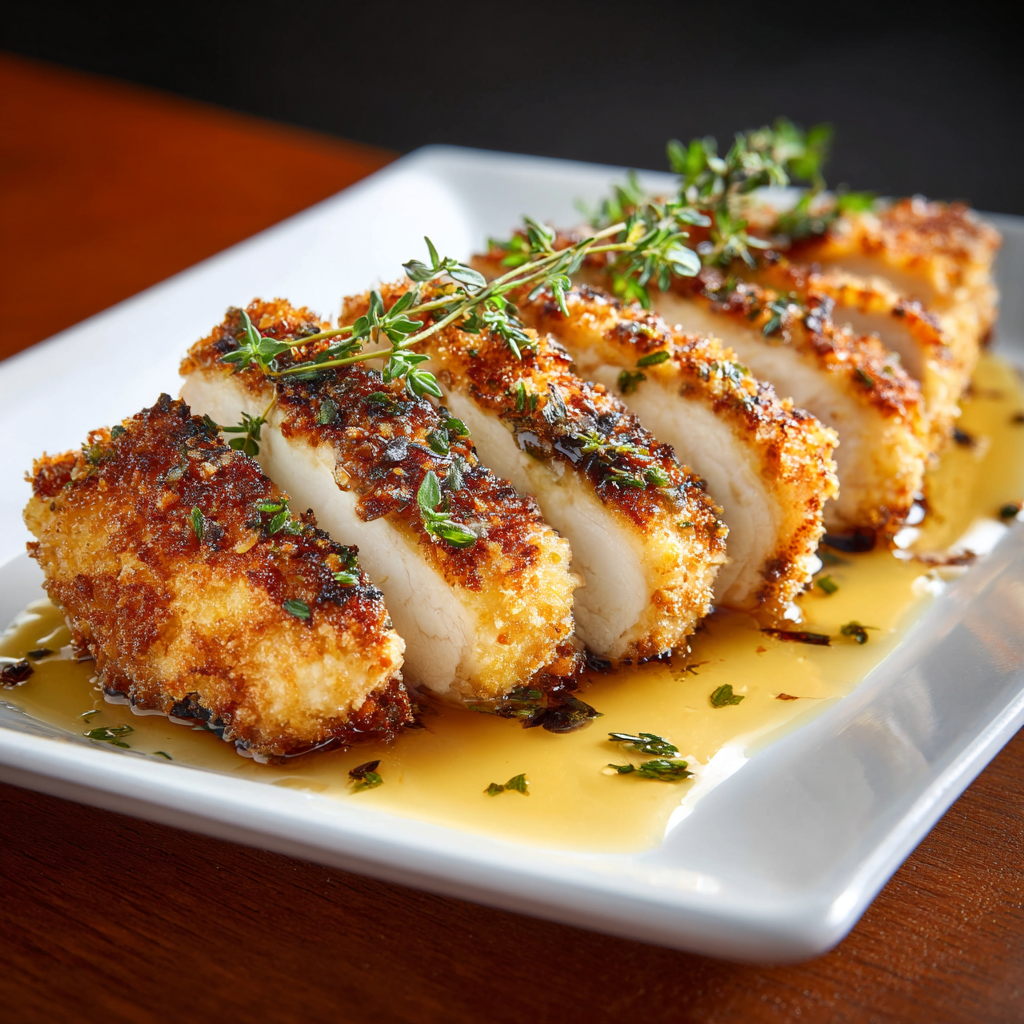 Crispy Parmesan Crusted Chicken with Lemon Butter Sauce Recipe 2 Crispy Parmesan Crusted Chicken with Lemon Butter Sauce Recipe - Recipe Image