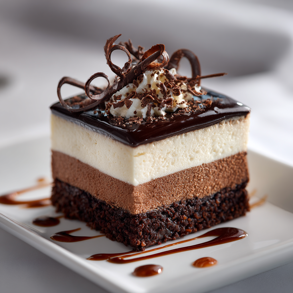 Triple Chocolate Mousse Cake Recipe - Recipe Image