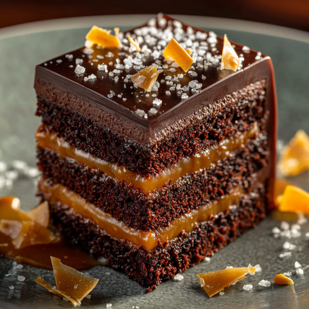 Chocolate Salted Caramel Layer Cake Recipe 2 Chocolate Salted Caramel Layer Cake Recipe - Recipe Image