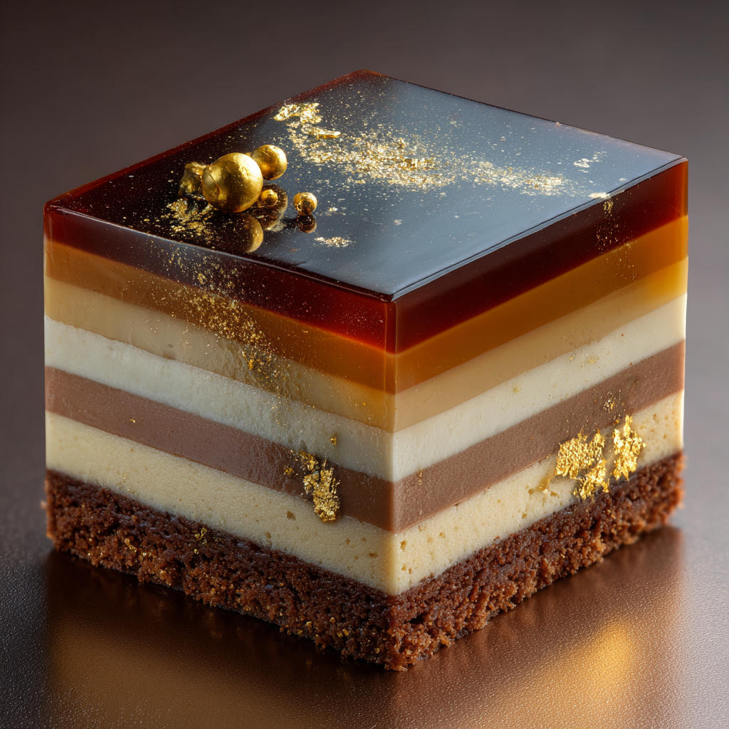 Chocolate Caramel Mirror Entremet Recipe