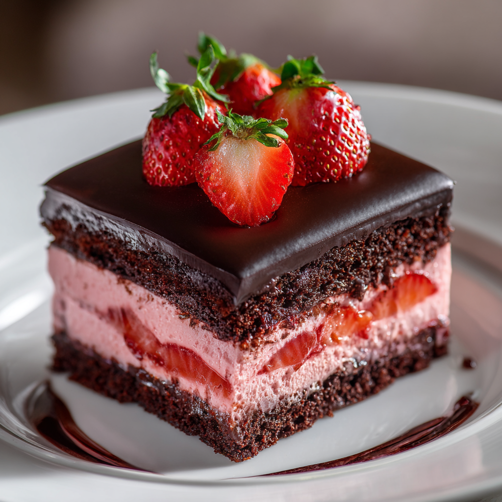 Chocolate Strawberry Silk Cake Recipe 2 Chocolate Strawberry Silk Cake Recipe - Recipe Image