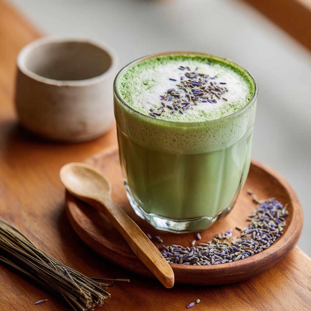 Matcha Lavender Latte Recipe 2 Matcha Lavender Latte Recipe - Recipe Image
