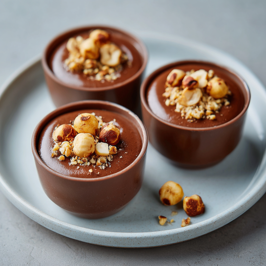 No-Bake Chocolate Hazelnut Cream Cups Recipe 3 No-Bake Chocolate Hazelnut Cream Cups Recipe - Recipe Image